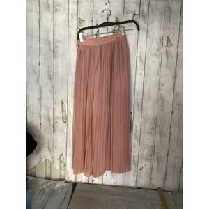 Uniqlo Blush Pleated Midi Skirt Pink Size XS for Women